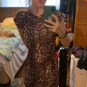 Zara cheetah mini dress